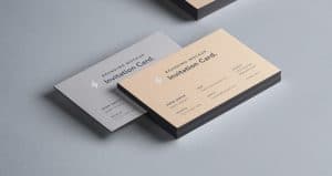 Invitation Card Branding Mockup Vol6 PSD