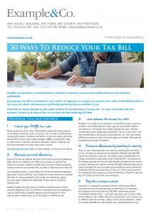 30 Ways to Reduce Your Tax Bill Cover